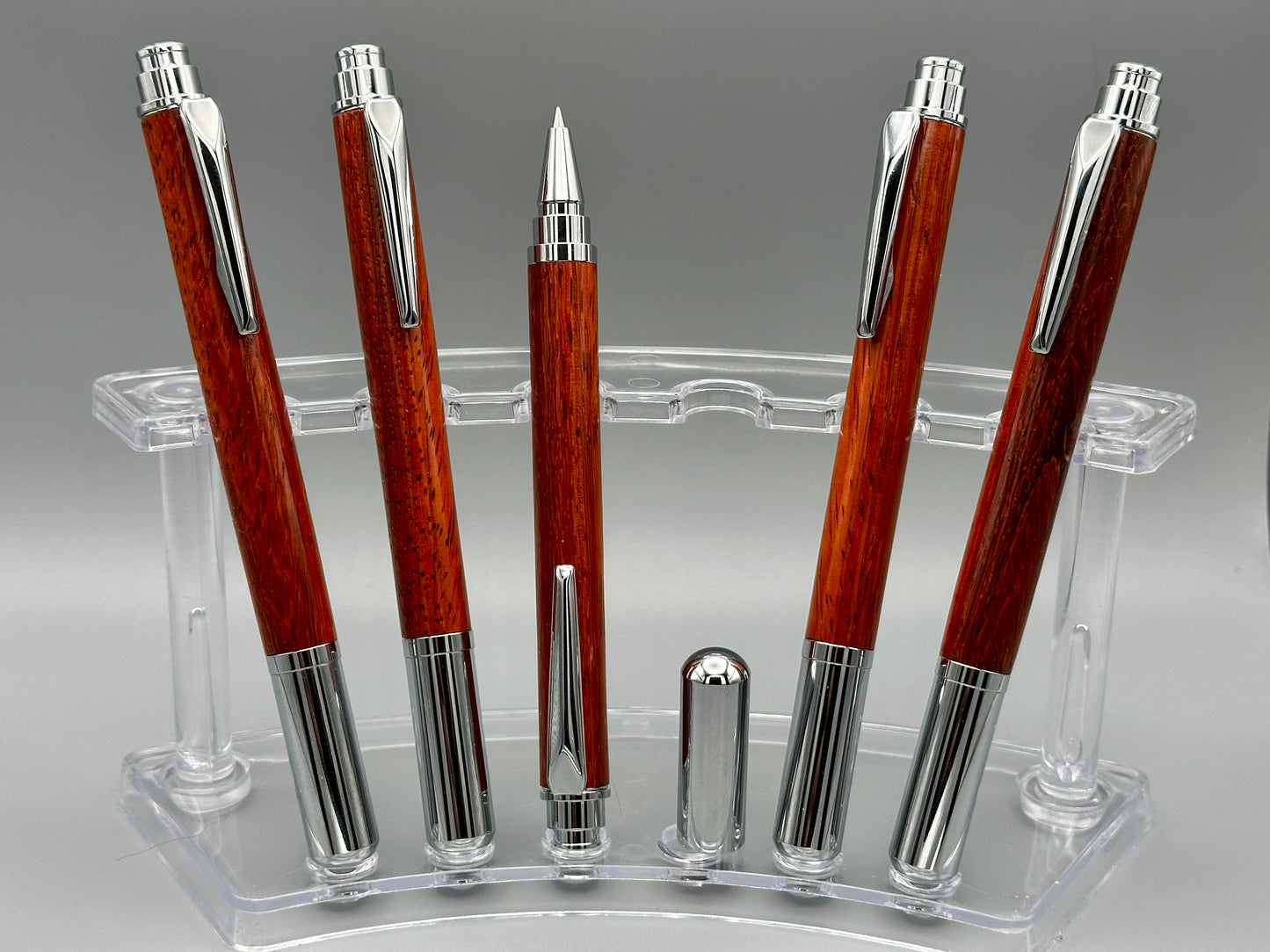 Padauk rollerball pen in chrome