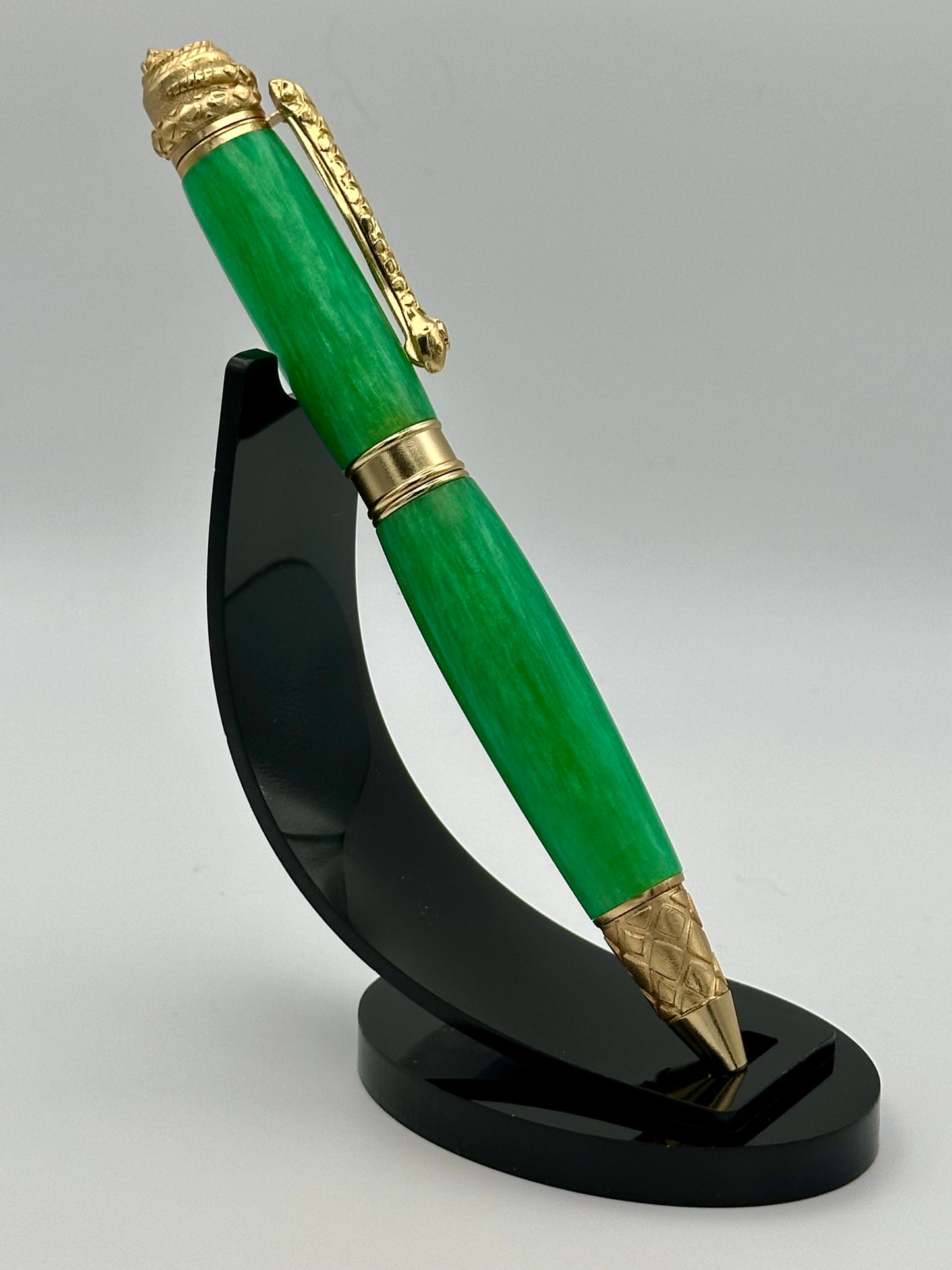 Serpent’s Coil Ballpoint Pen – Emerald Crest