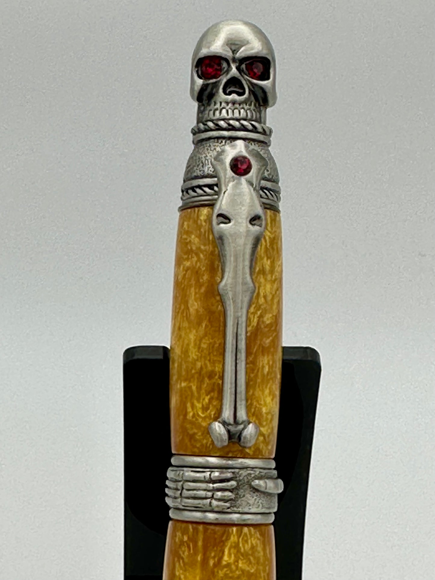 Skull and Bones Pen – Antique Pewter