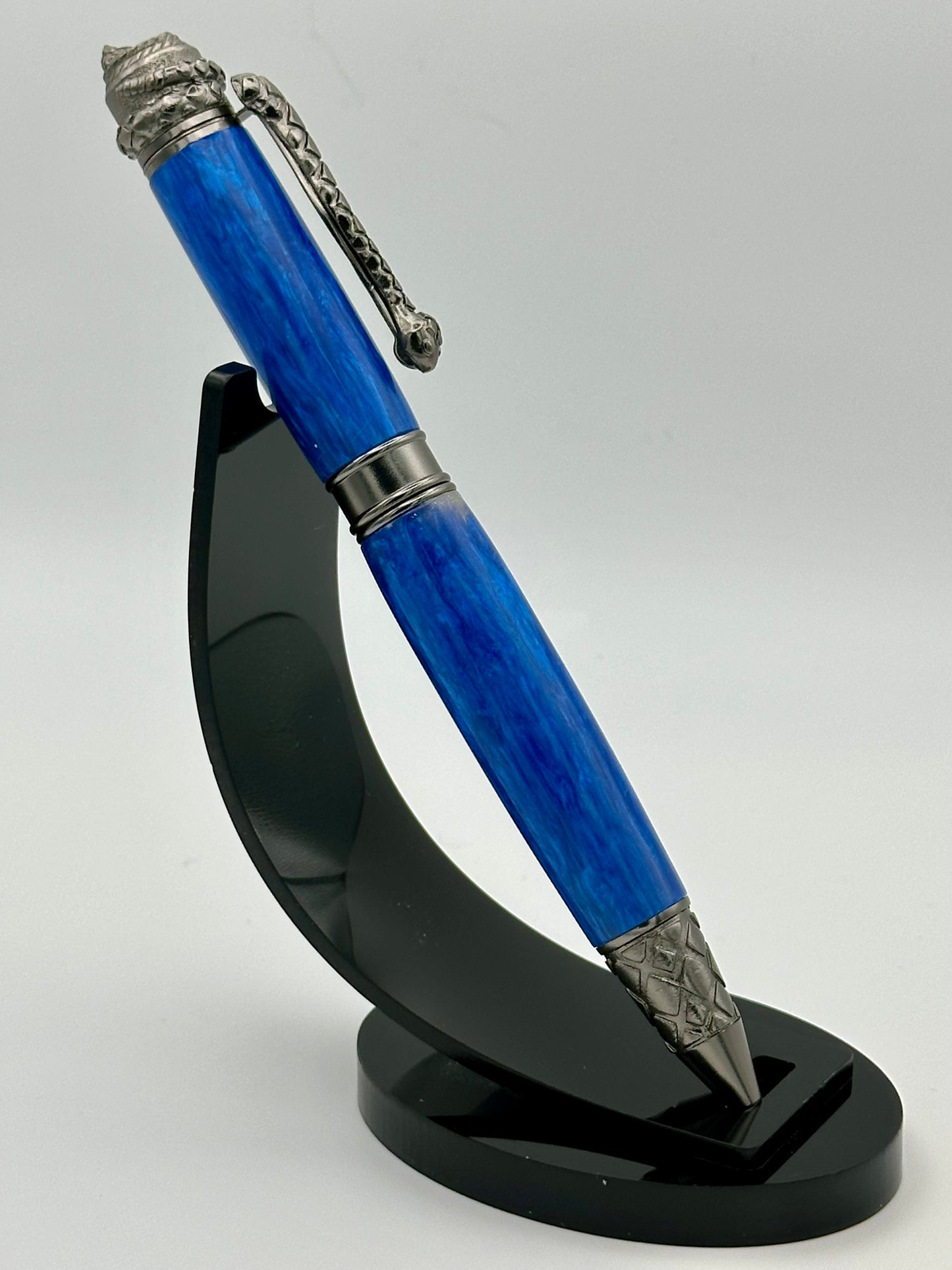Serpent’s Coil Ballpoint Pen – Sapphire Blue