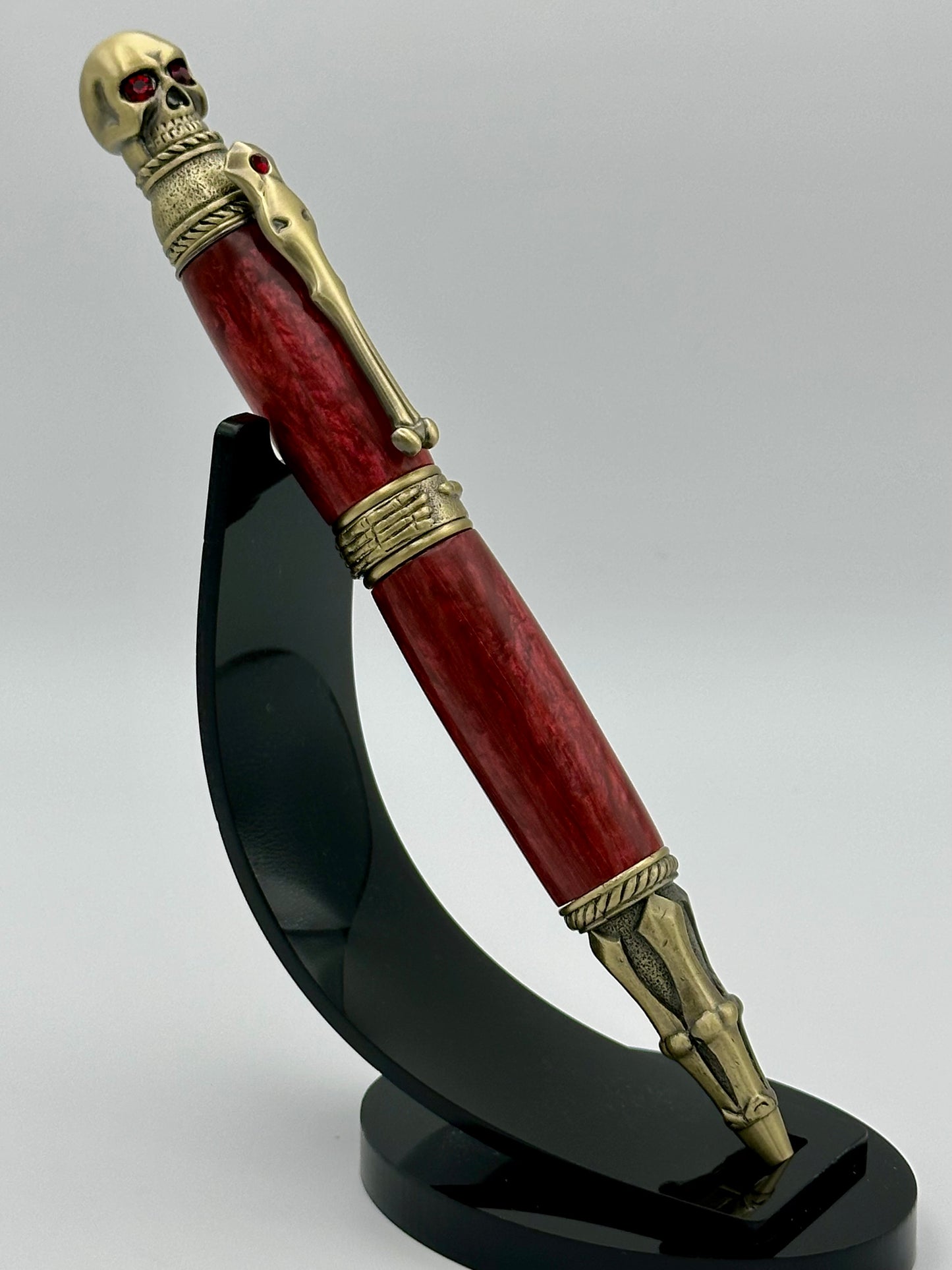 Skull and Bones Pen – Antique Brass