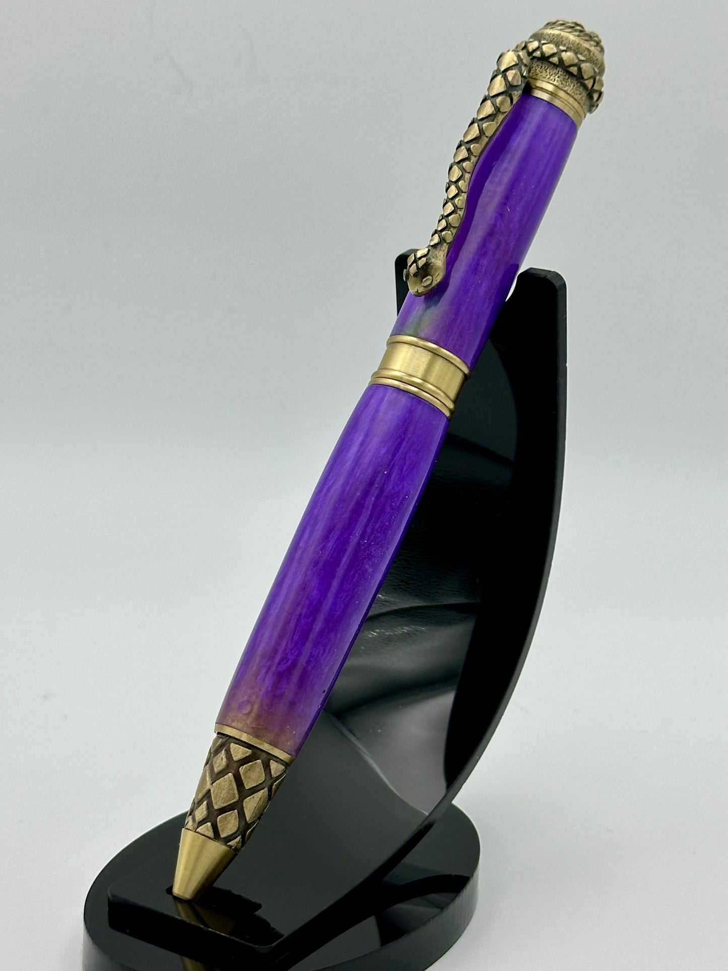 Serpent’s Coil Ballpoint Pen – Royal Amethyst