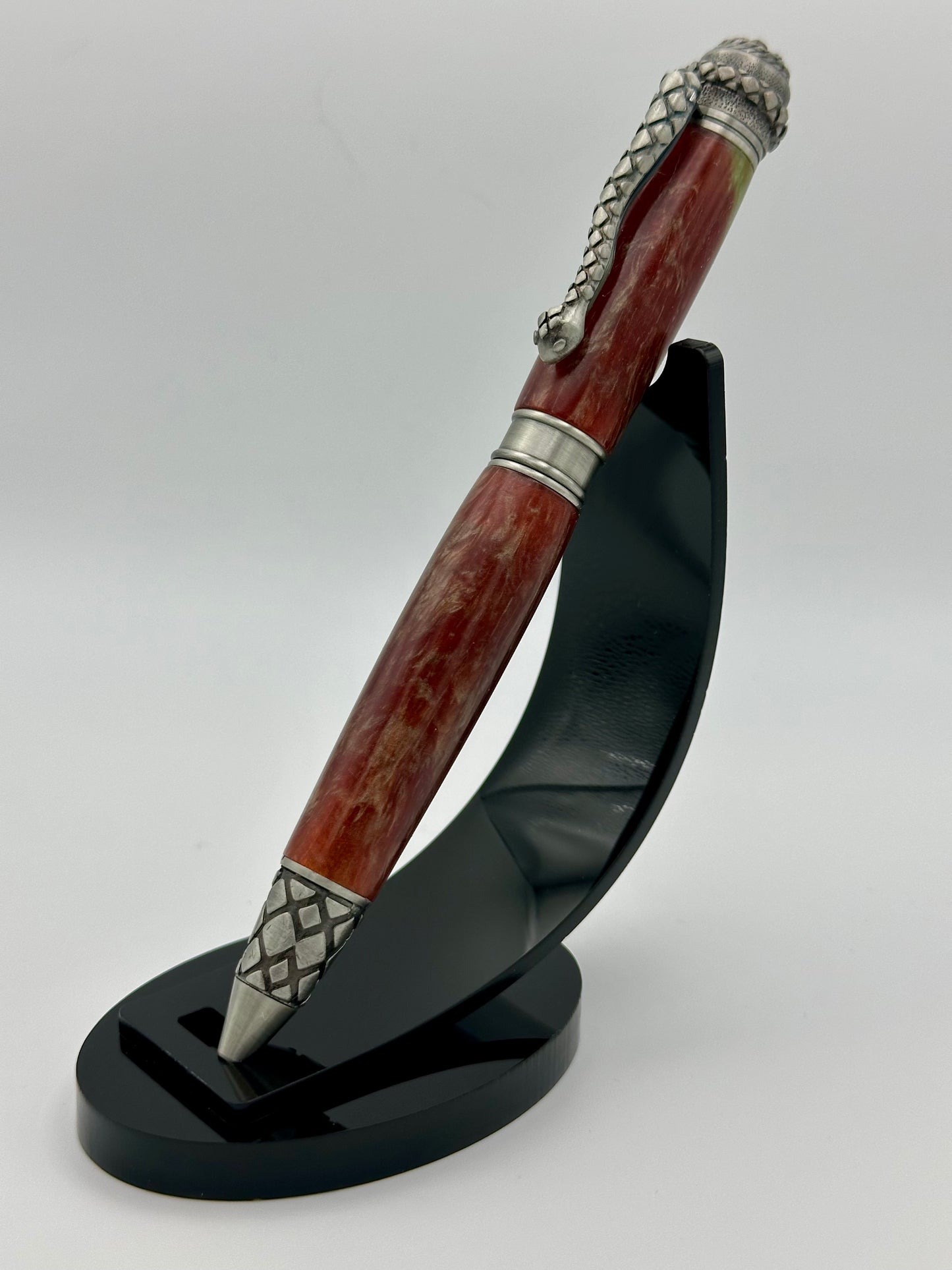 Serpent’s Coil Ballpoint Pen – Crimson Ember