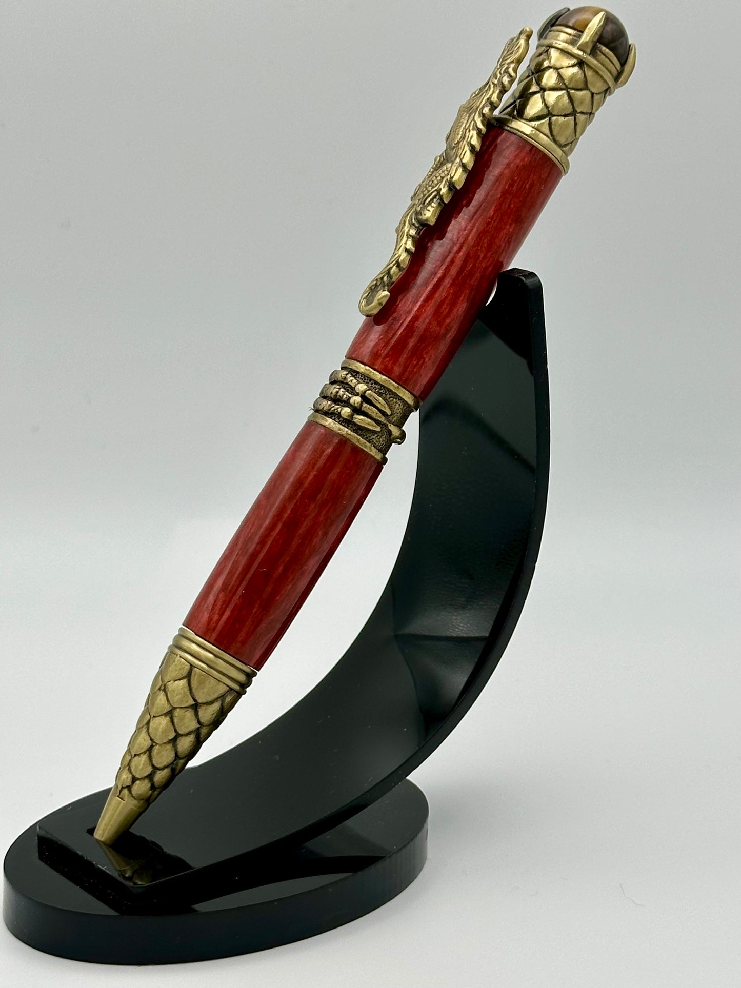 Ember Fang Hand-Turned Dragon Pen