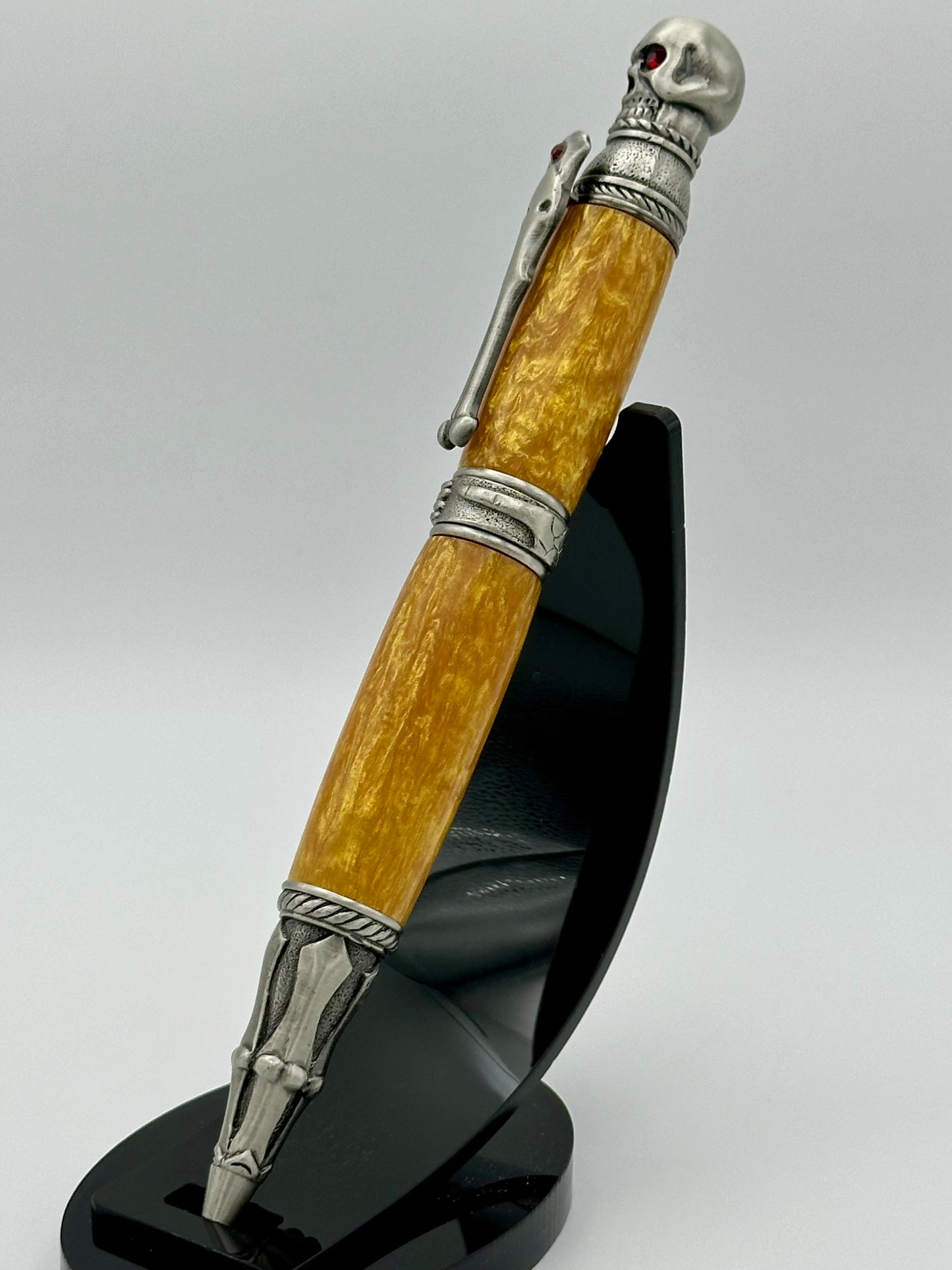 Skull and Bones Pen – Antique Pewter