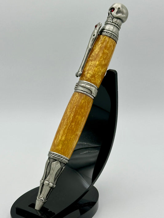 Skull and Bones Pen – Antique Pewter