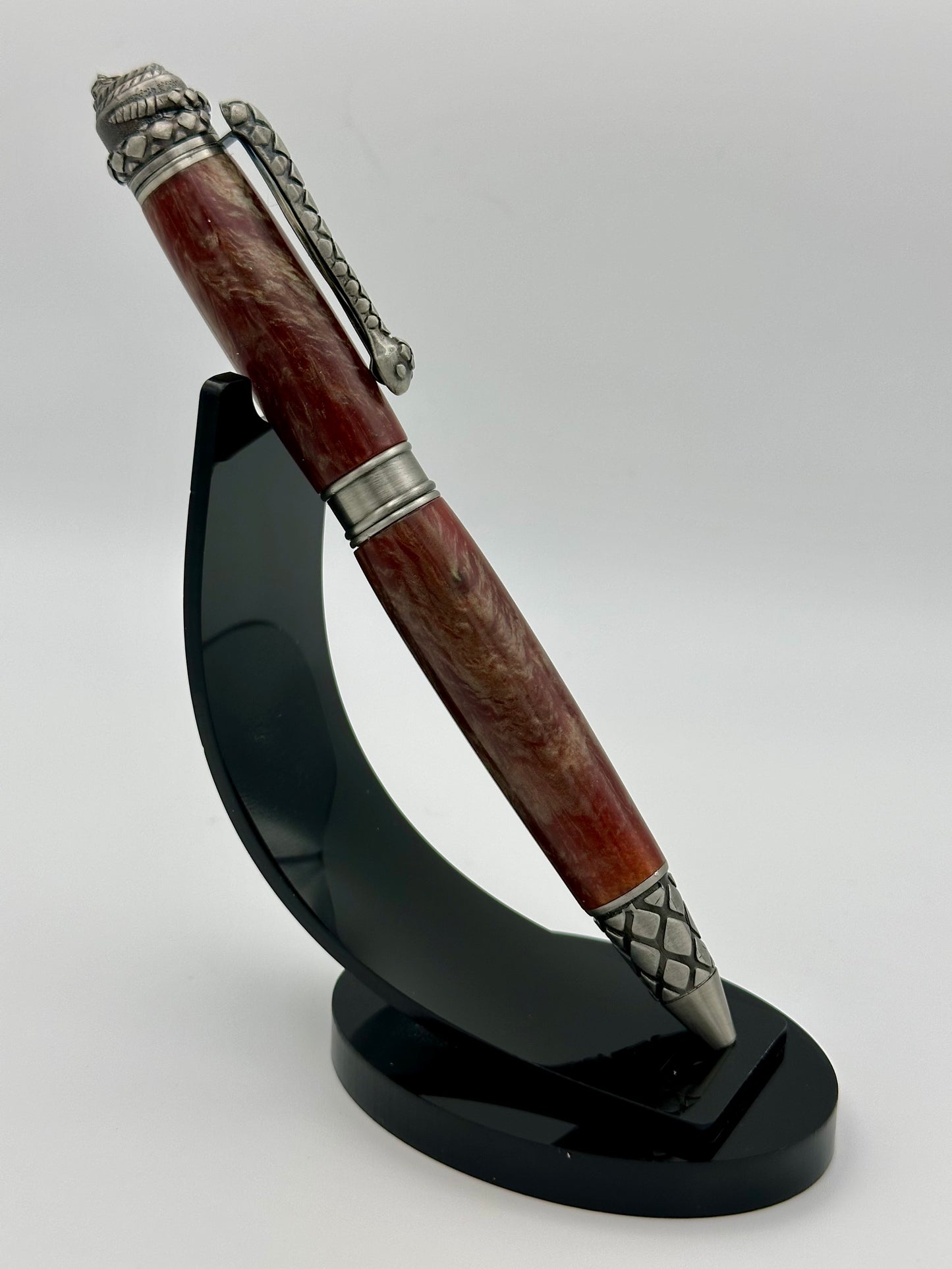 Serpent’s Coil Ballpoint Pen – Crimson Ember