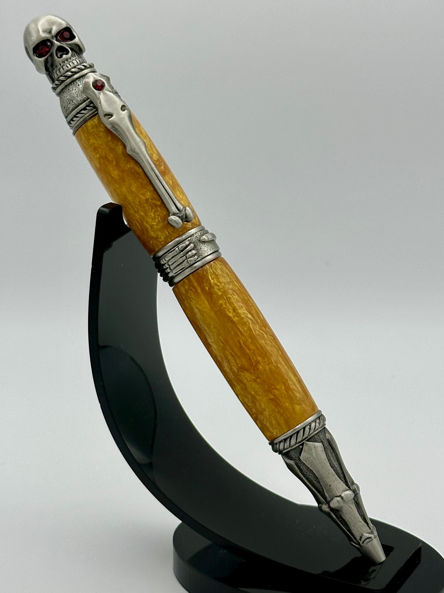 Skull and Bones Pen – Antique Pewter