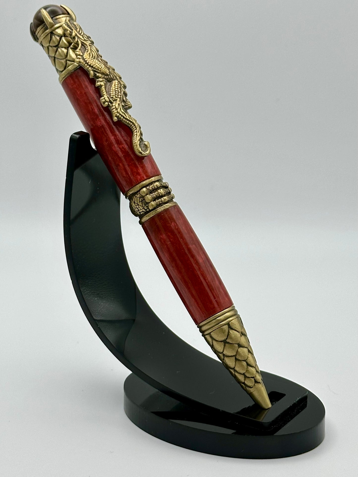 Ember Fang Hand-Turned Dragon Pen
