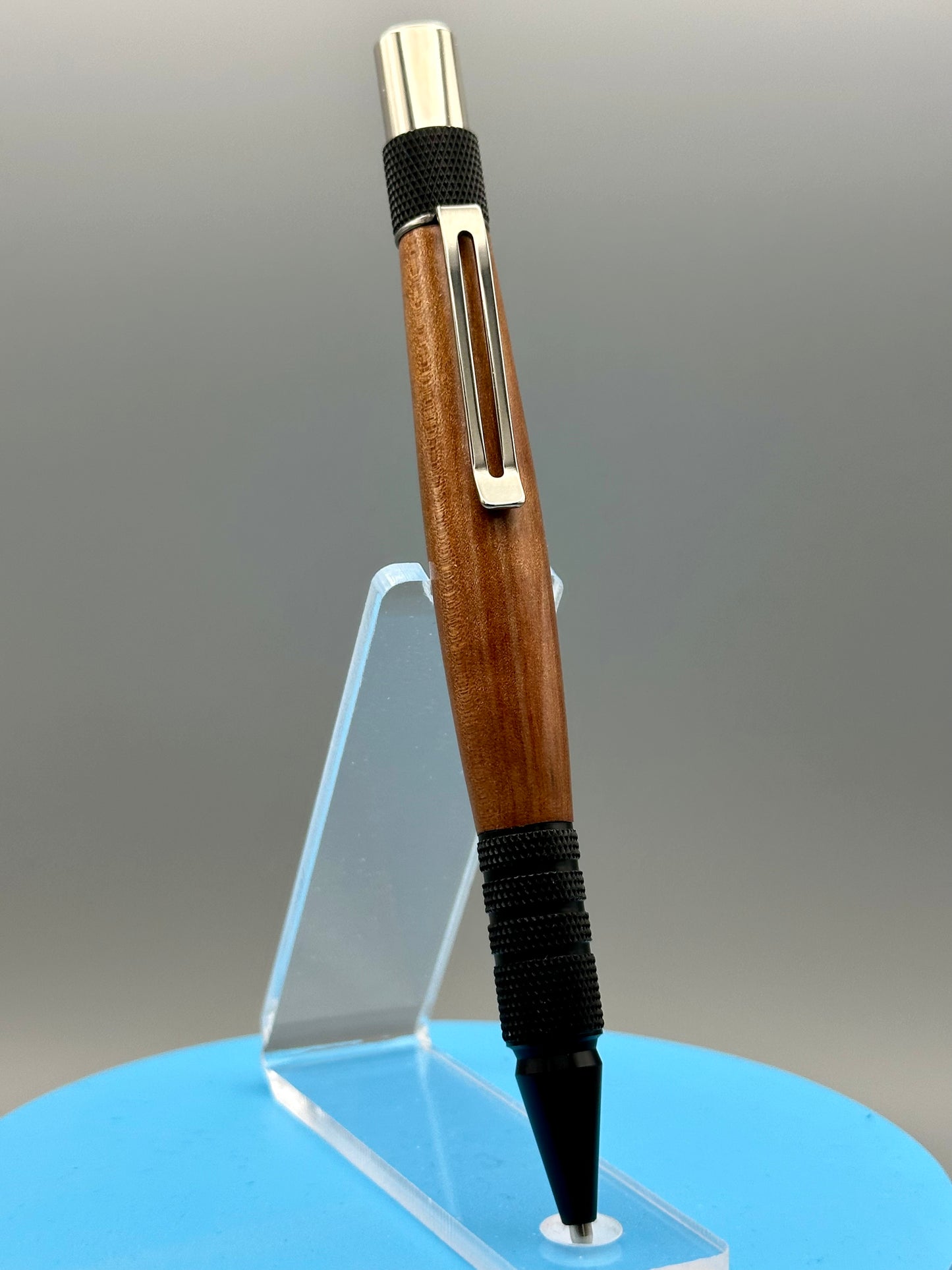 Medium Brown Wood and Black Aluminum Every Day Carry Mechanical Pencil