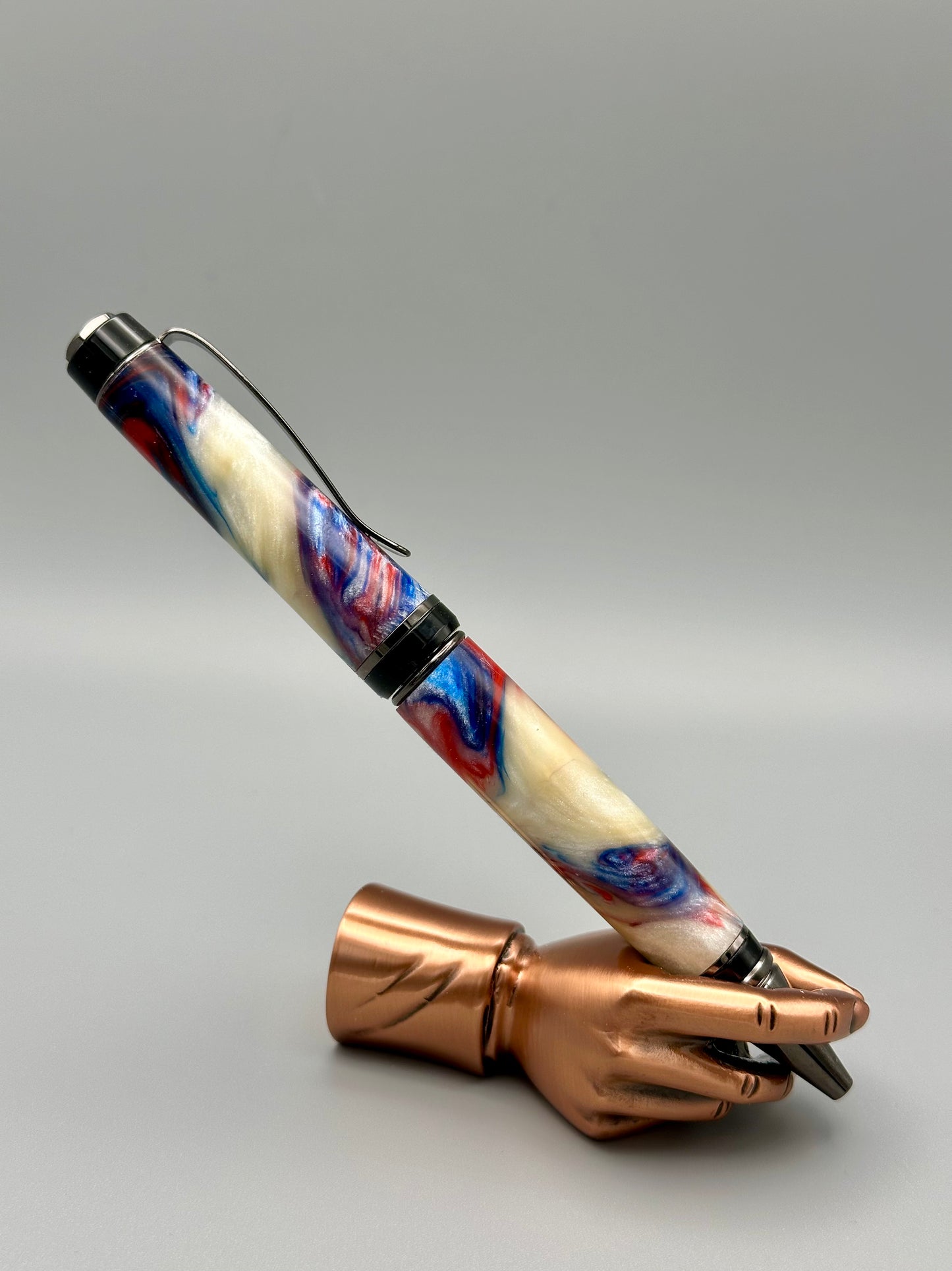 Patriotic Galaxy Cigar Pen with Gold and Chrome Trim