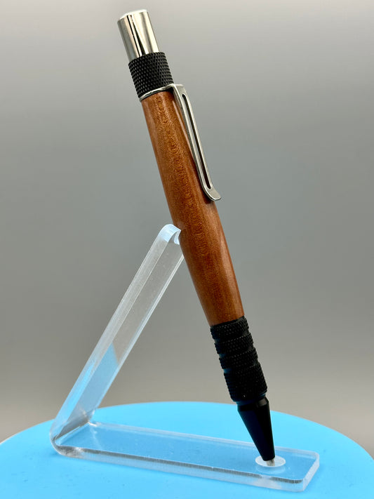 Medium Brown Wood and Black Aluminum Every Day Carry Mechanical Pencil