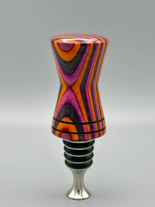 Macaw Wood and Stainless Steel Bottle Stopper