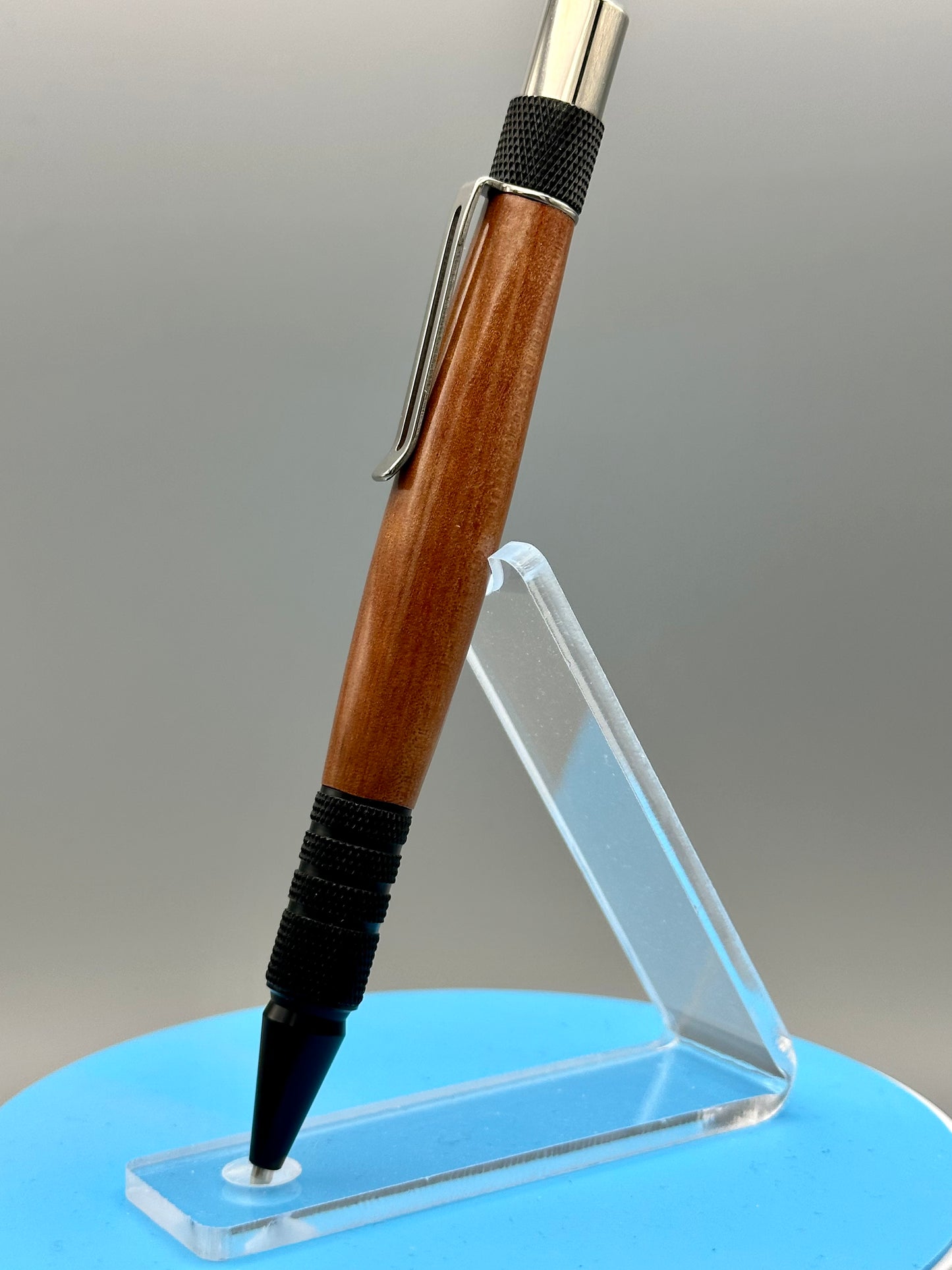 Medium Brown Wood and Black Aluminum Every Day Carry Mechanical Pencil