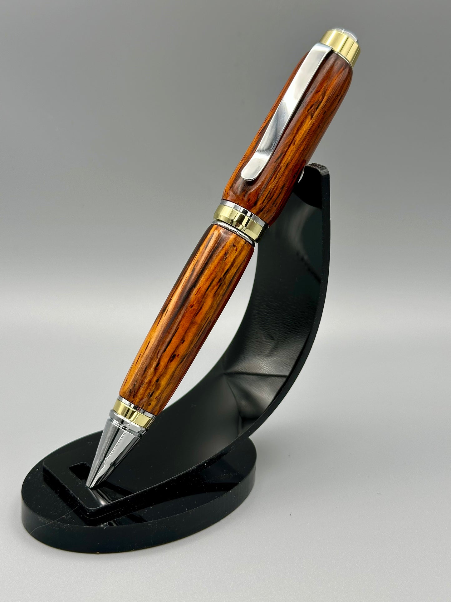 Cocobolo Cigar Pen with Gold and Chrome Trim