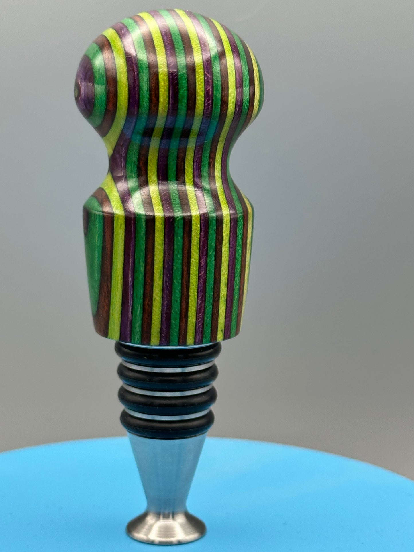 Terrain Camo Wood and Stainless Steel Bottle Stopper