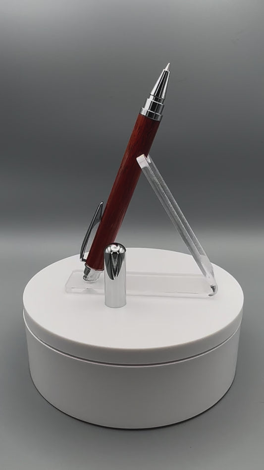 Padauk rollerball pen in chrome